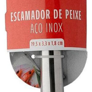 Escamador De Peixe Remove Escamas Aço Inox Clink Prateado