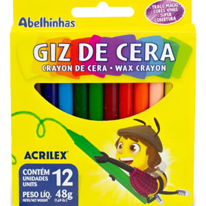 Giz De Cera Acrilex 12 Cores 12 Cores