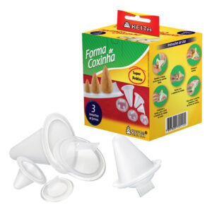 Formas De Coxinha Kit Com 3 Tamanhos Keita Translúcido