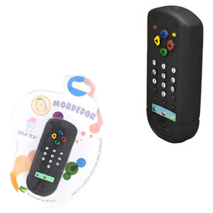 Mordedor Controle Remoto Para Bebê Vila Toy Preto Controle R