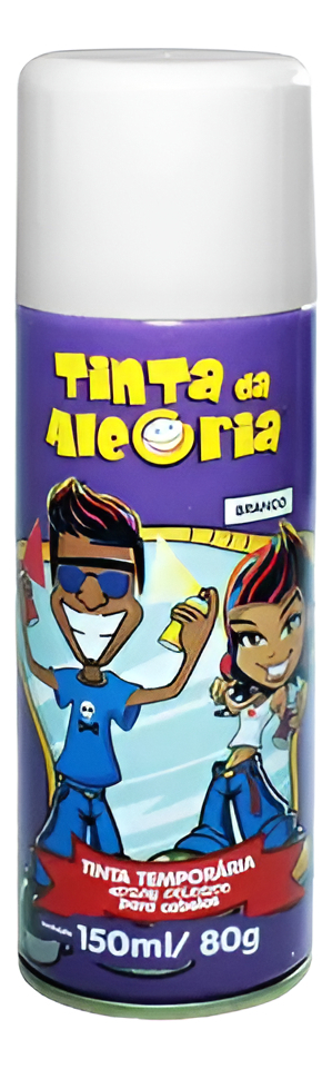 Tinta Da Alegria Spray Temporário Para Cabelo 150ml Branco