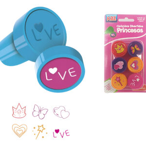 Carimbos Divertidos Kaz Princesas Blister C/ 6 Unidades