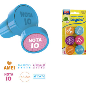 Carimbos Divertidos Kaz Legais Blister C/ 6 Unidades