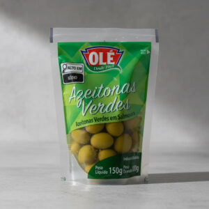 Azeitonas Verdes Olé Com Caroço Sachê - 100g Drenado