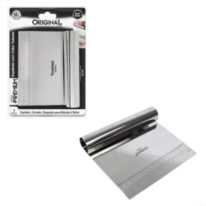 Espátula Cortador Raspador Inox Cabo Tubular P/ Massas Bolos