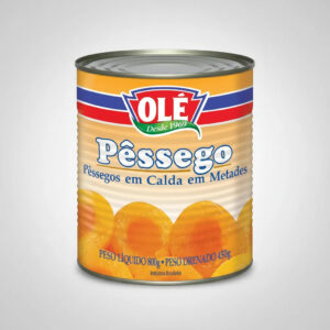 Pêssego Em Calda Olé - 800g Liquido E Drenado 450g