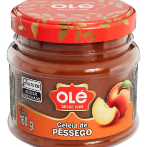 Geleia De Pêssego Olé Em Pote De Vidro 160g