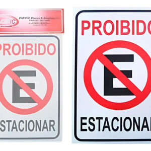 Placa De Sinalização Proibido Estacionar 20x30 Pacific Proib