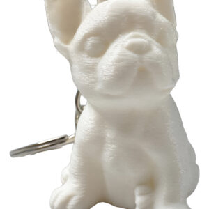 Chaveiro De Cachorro Bulldog Francês Branco