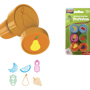 Carimbos Divertidos Kaz Frutinhas Blister C/ 6 Unidades