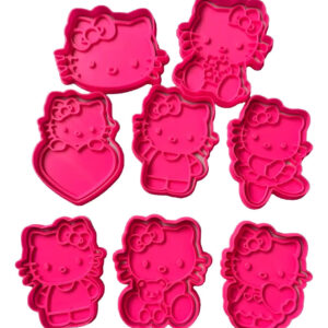 Kits Diversos De Cortadores Carimbos P/ Biscoitos Hello Kitt