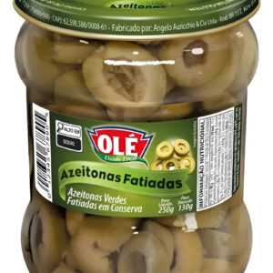 Azeitonas Verdes Fatiadas Olé Pote De Vidro - 130g Drenado