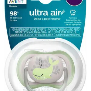 Chupeta Ultra Air 6-18m Philips Avent Decorada Verde E Cinza