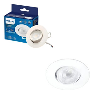 Spot Led Redondo Sl052 6,2w 6500k 550lm Bivolt Philips Branc